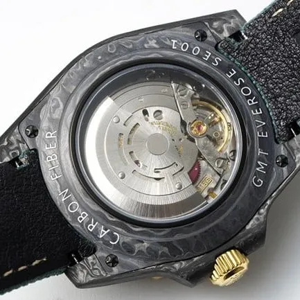 top-tierRolex watch GMT-Master type men's white dial green strap full automatic movement watch front view