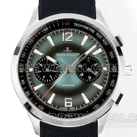 Top collectible watches Jaeger-LeCoultre Beichen Gray Plate Mechanical Black Rubber Model Front Actual Photos