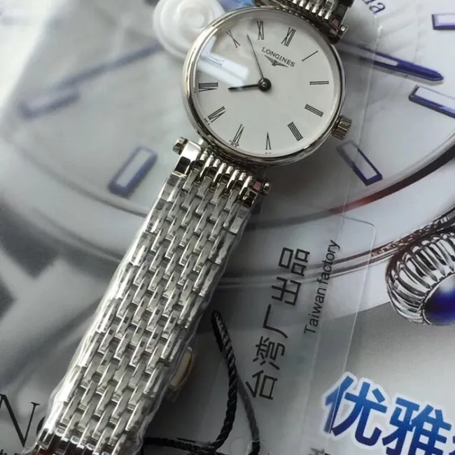 TW Factory Top Longines Men's White Dial Steel Bracelet La Grande Classique Watch Front View
