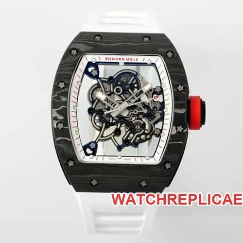 APSRichard Milletop-tier 1:1high-quality carbon fiber case white rubber model RM055front live photo