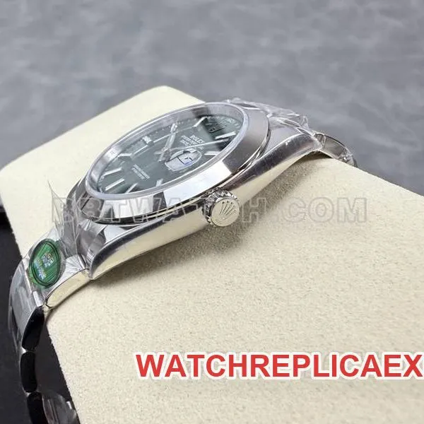 Rolex collectible watch ARF Factory log 41mm aperture green dial3235 steel bracelet caseback live photo