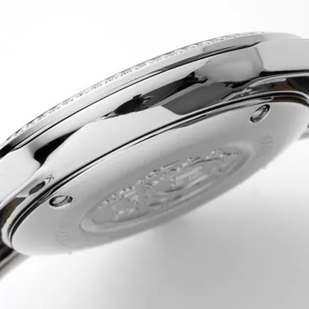 Top-tier Hermès women's white dial black belt quartz watch back cover picture