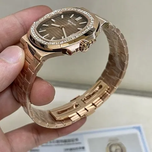 3K Factorytop-tier replicaPatek Philippe super a watch men's gold plate gold belt 18Krose gold South African real diamond mechanical watch clasp picture