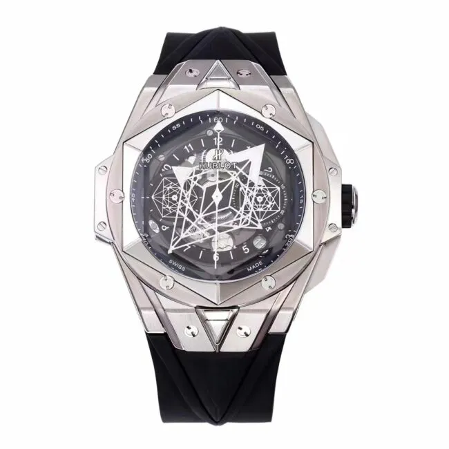 Big factory high-quality replicaBBF extreme replicaHublot watch black dial Hublot's most popular brand new tattoo second generation watch front view