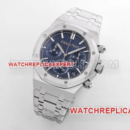 Real-life side view photos of the ZF Factory Audemars Piguet Royal Oak Blue Dial Mechanical 26240 watch