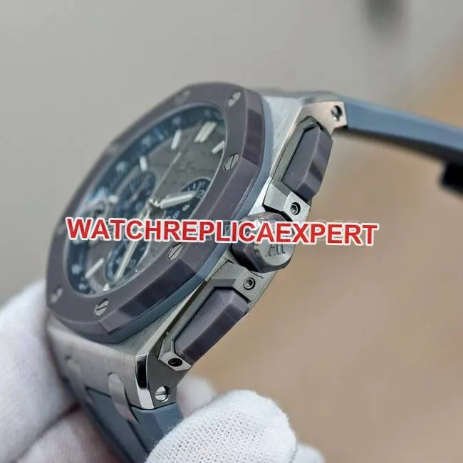 Audemars Piguettop-tier watch APS factory Royal Oak offshore gray plate mechanical rubber model 26420front live photo