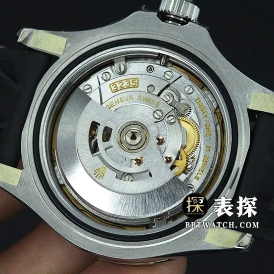 VS FactoryRolex Yacht-Master top-tier 1:1super watch black dial rubber model pictures and price caseback live photo