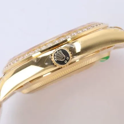 EW Factorytop-tier watch Rolex men's gold plate gold steel braceletday displayDatejustautomatic movement watch front view