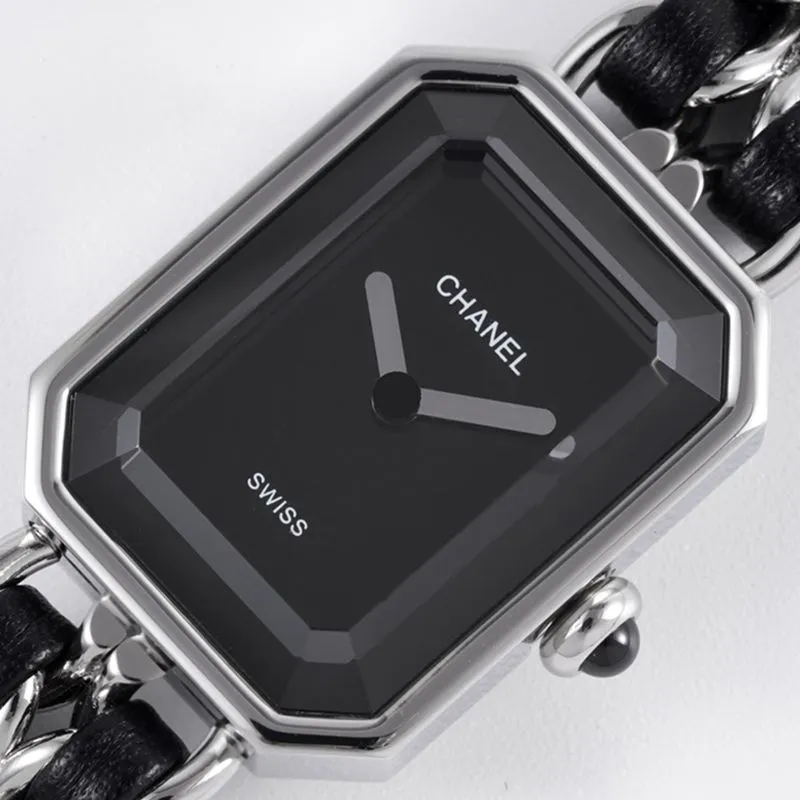 Chanelladies' watchtop-tierhigh-quality replicaPremiere series quartz watch white steel black dialdetail shots