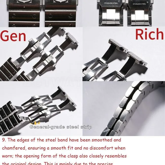 RF factory Cartier hollow Santos top-tier watch comparison Genuine difference