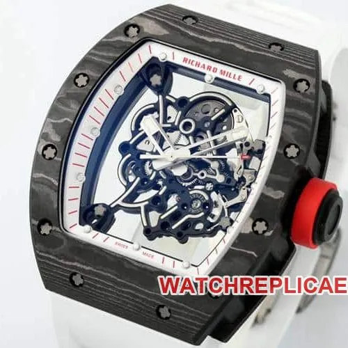 APSRichard Milletop-tier 1:1high-quality carbon fiber case white rubber model RM055front live photo