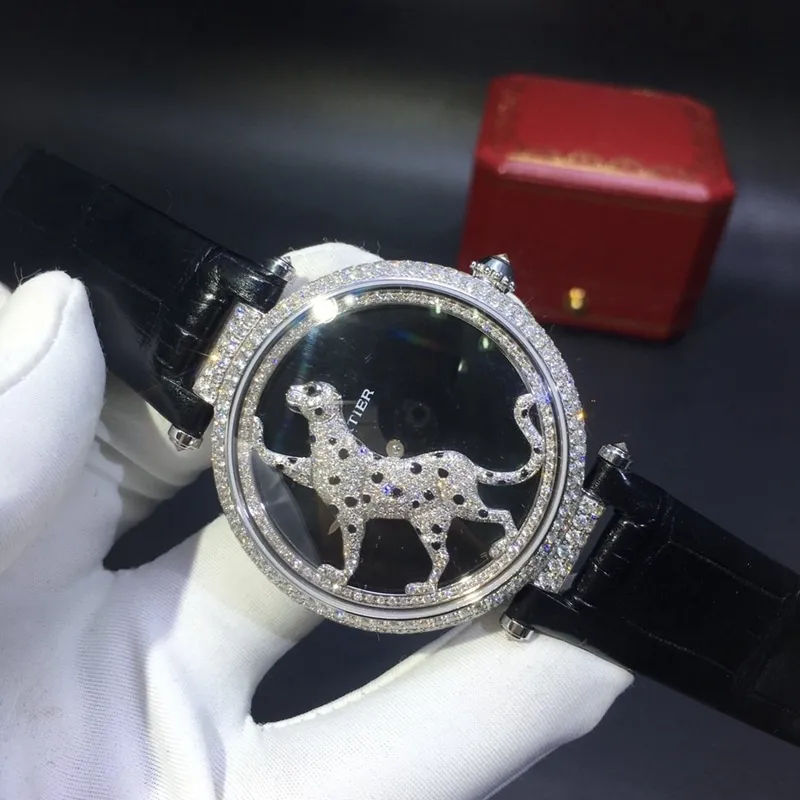 Side view of Cartier Cheetah Series South Africa full of diamonds