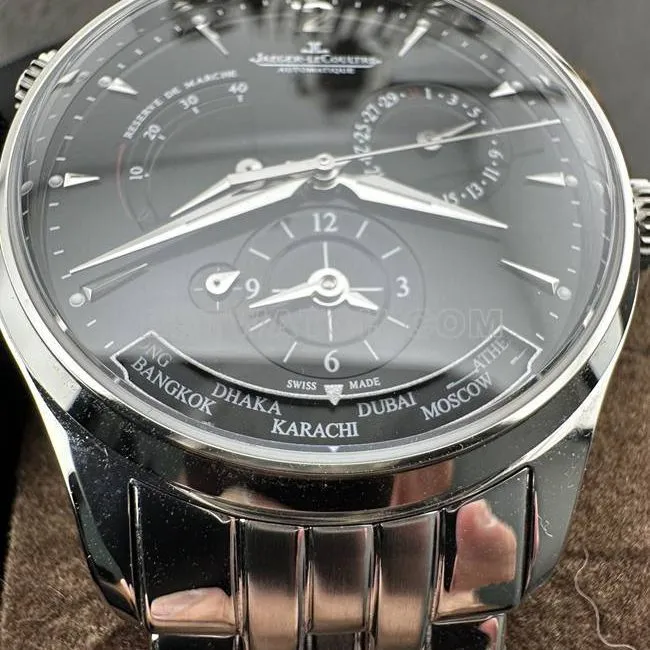 watch Jaeger-LeCoultre9F factory master black dial mechanical 1428421front live photo
