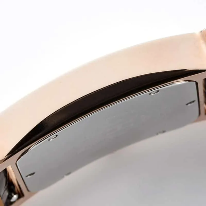 Hermès top-tier watch HeureH three-hand series ladies quartz diamondleather strap watch clasp picture