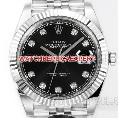 1:1replica watch log JF factory Rolexblack dial3235 mechanical 41mm front live photo