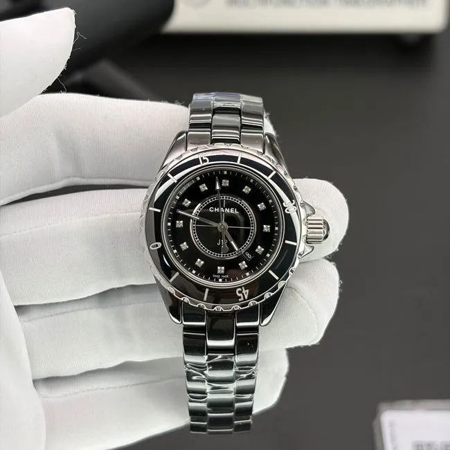 top-tier watch HT factory Chanel33mmblack dialfront live photo