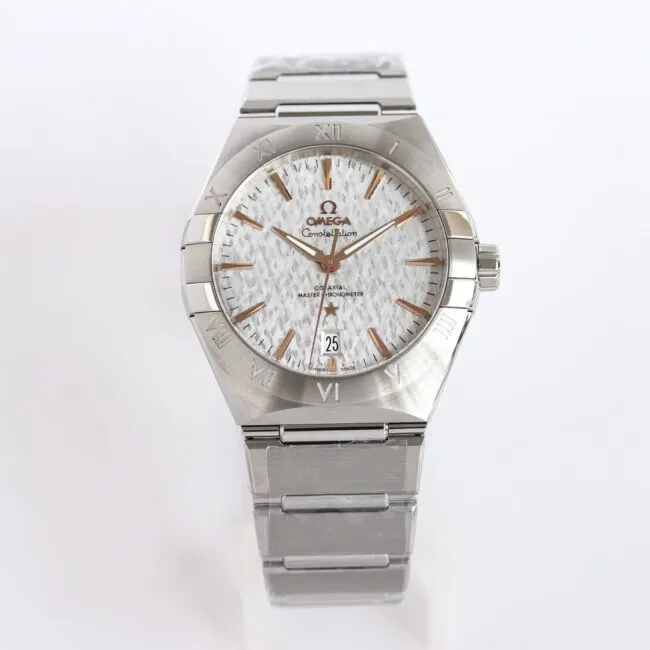 collectible Omega white steel OR original mold new 39mm Constellation series stainless steel watch buckle picture