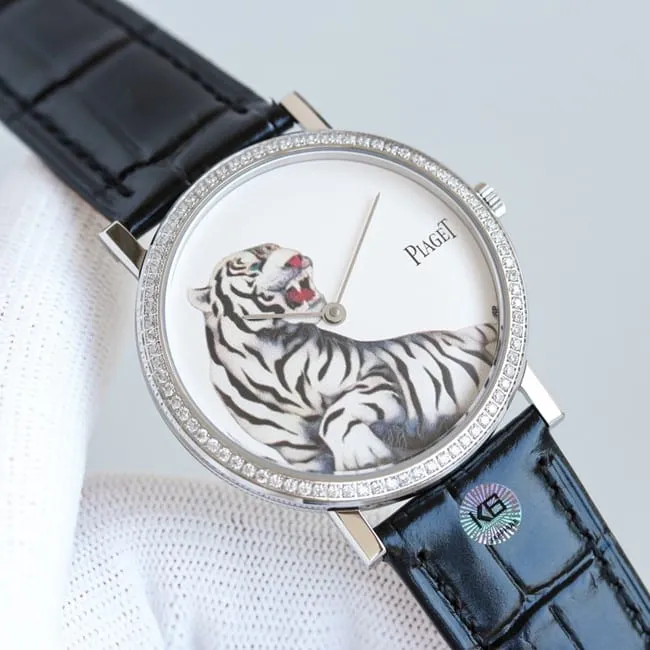 TW factory top-tier Piaget 2022 Year of the Tiger special edition silver steel case watch front view