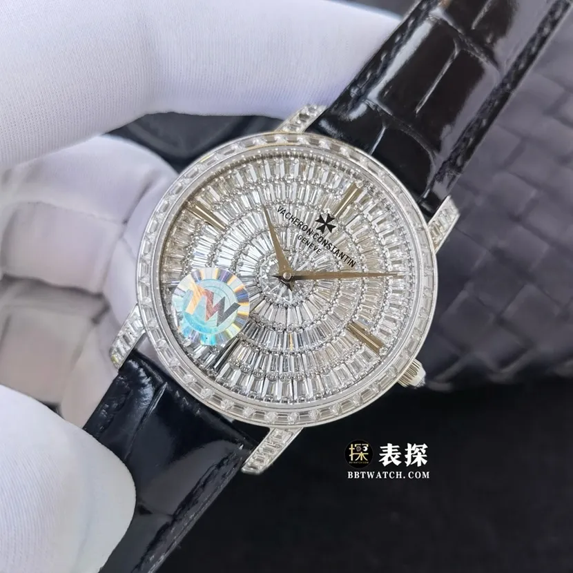 TW factory Vacheron Constantin 81760/000G-98621: 1top-tier watch diamond disc leather strap model pictures and prices front live photo