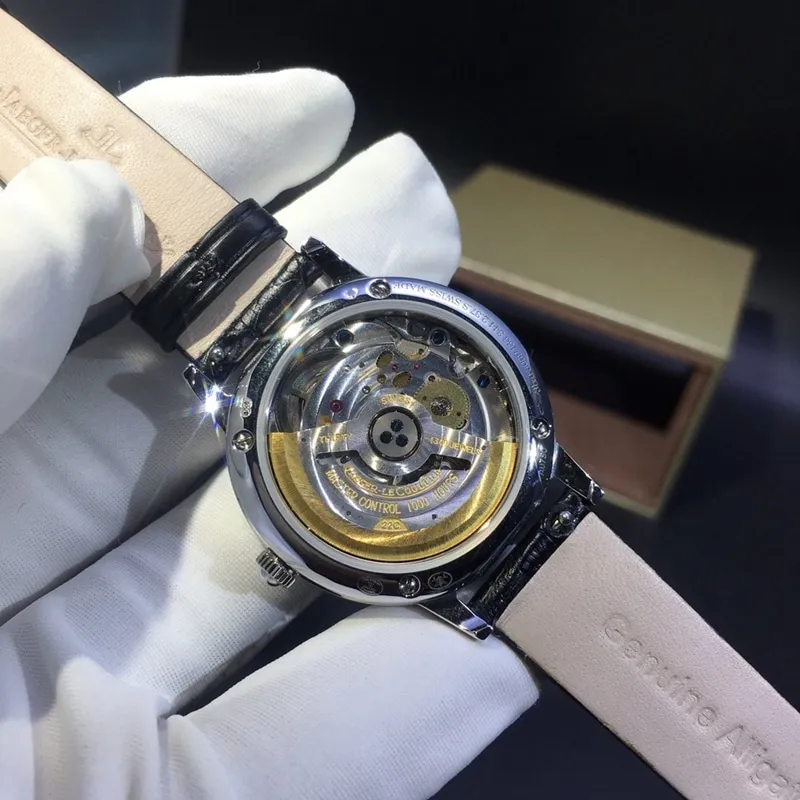 Jaeger-LeCoultre dating ladies' watches stainless steel set with South African diamonds 34mm mechanical front view