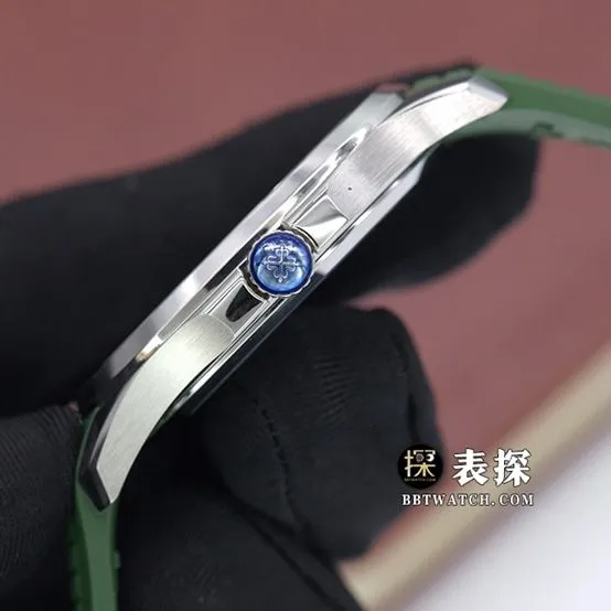 3K FactoryAQUANAUTPatek Philippe1:1replica watch khaki green embossed disc rubber model 5168G-010clasplive photos