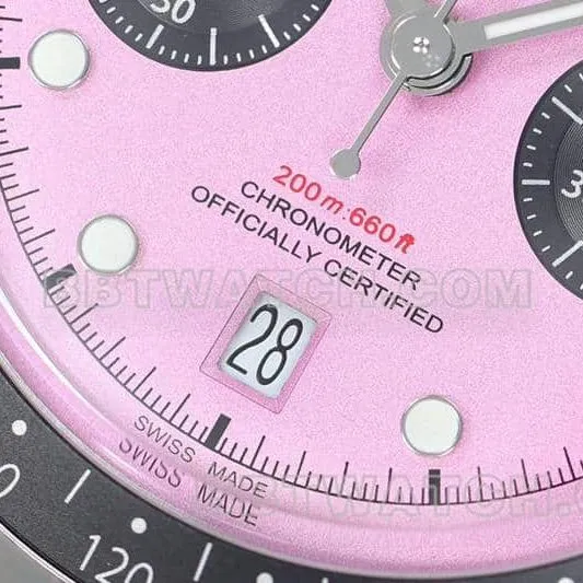 ZF FactoryTudor Biwan top-tier 1:1high-quality pink dial chronographsteel bracelet model 79360Nfront live photo