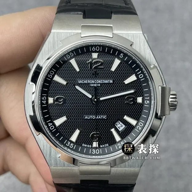 8F factory Vacheron Constantin top-tier watch men's black dialleather strap model pictures and prices side live photo