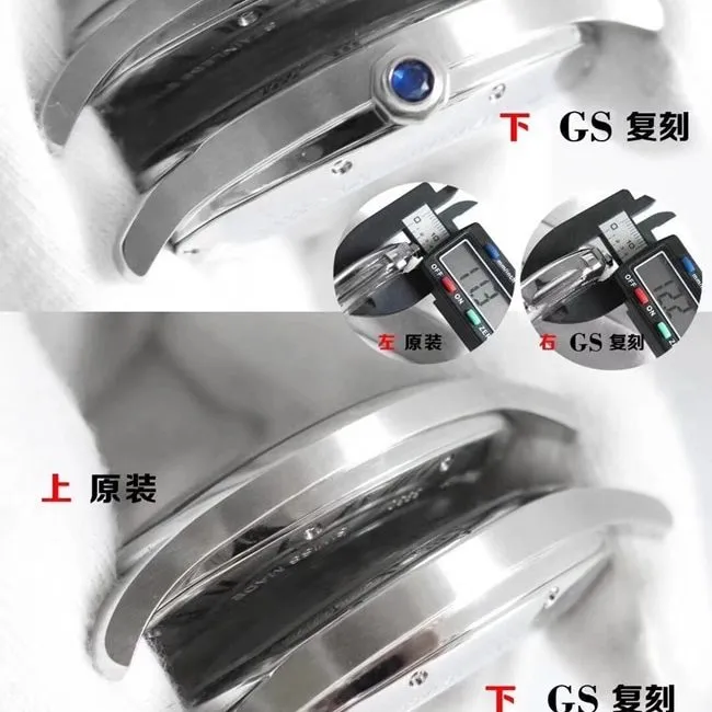 GS Cartier Drive Men's collectible watches Real and Fake Comparison Review Side View