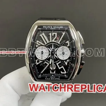 ABF factory 1:1replica watch Frank Muller V45black dial leather braceletcaseback live photo