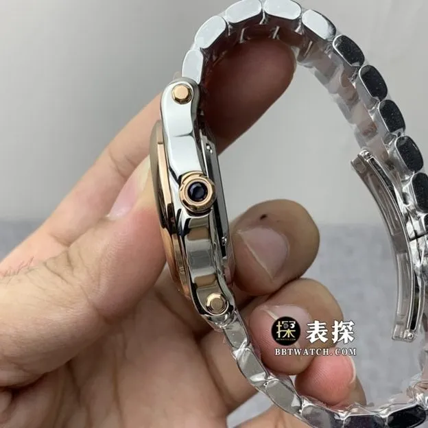 YF factory Chopard ladies happy diamond top-tier watch silver gray plate gold steel bracelet model pictures and prices side live photo