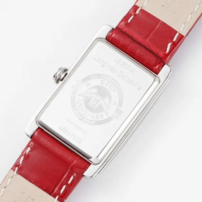 Top-tier watch Longines women's white dial Dai Zhuowina series leather strap watch clasp picture