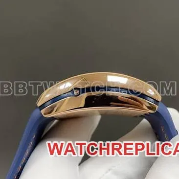 ABF factory top-tier watch Frank Muller V45 blue dial gold case leather braceletfront live photo