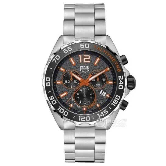 Tag Heuer F1top-tier gray plate chronographsteel bracelet model CAZ101AHside live photo