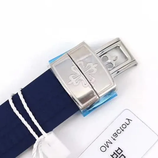 OM Factory Top Grade Patek Philippe Aquanaut Chronograph Watch New 5968A-001 Integrated Movement Watch Blue Front View
