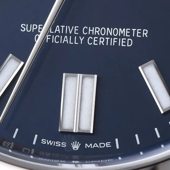 C Factory Oyster Perpetual Rolex1:1replica watch blue dialsteel bracelet model m124300-0003braceletlive photos