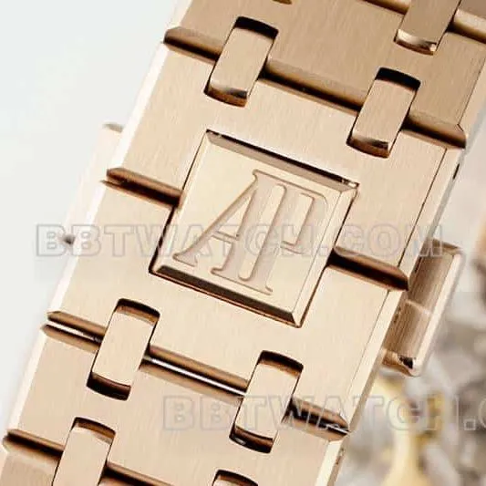 APS factory Audemars PiguetRoyal Oak1:1super brown disk chronographrose gold26240front live photo