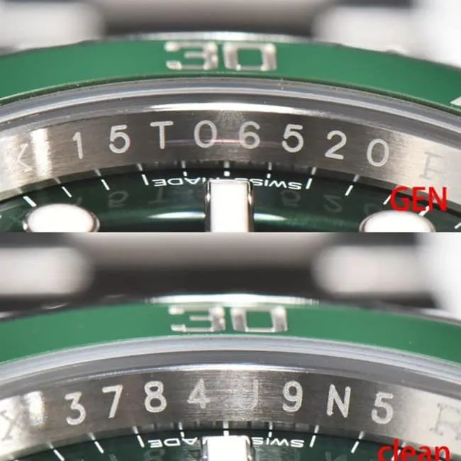 CLEANRolexC factory Starbucks Submariner3135 top-tier watch and Genuine difference and process evaluation clasp chart