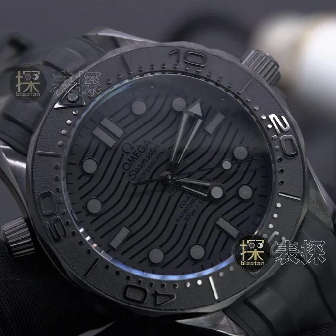 TVS FactorySeamasterOmega1:1replica watch lume gray plate rubber strap front view