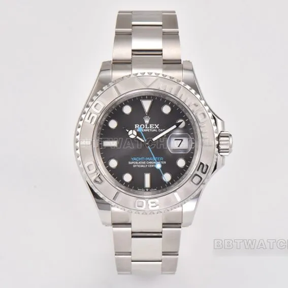 Factory C Rolex Yacht-Master rhodium white plate steel bracelet model m126622-0001front live photo