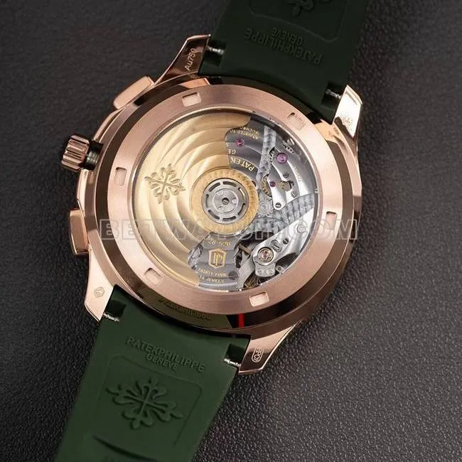top-tier watch Patek PhilippePPM factory Aquanaut mechanical green rubber braceletclasplive photos
