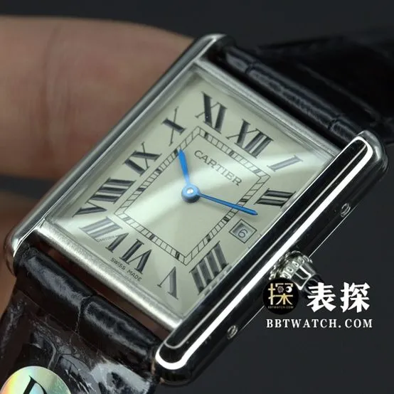 DR factory Cartier tank top-tier watch ladies white dial blue needle leather strap model pictures and prices overall live photos