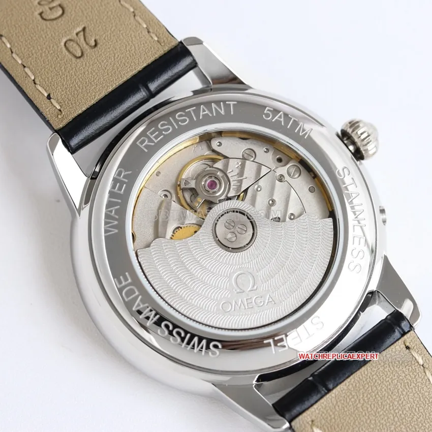 OmegaSeamastertop-tier 1:1high-quality white black dialleather strap model 210.30.42.20.01.021clasplive photos