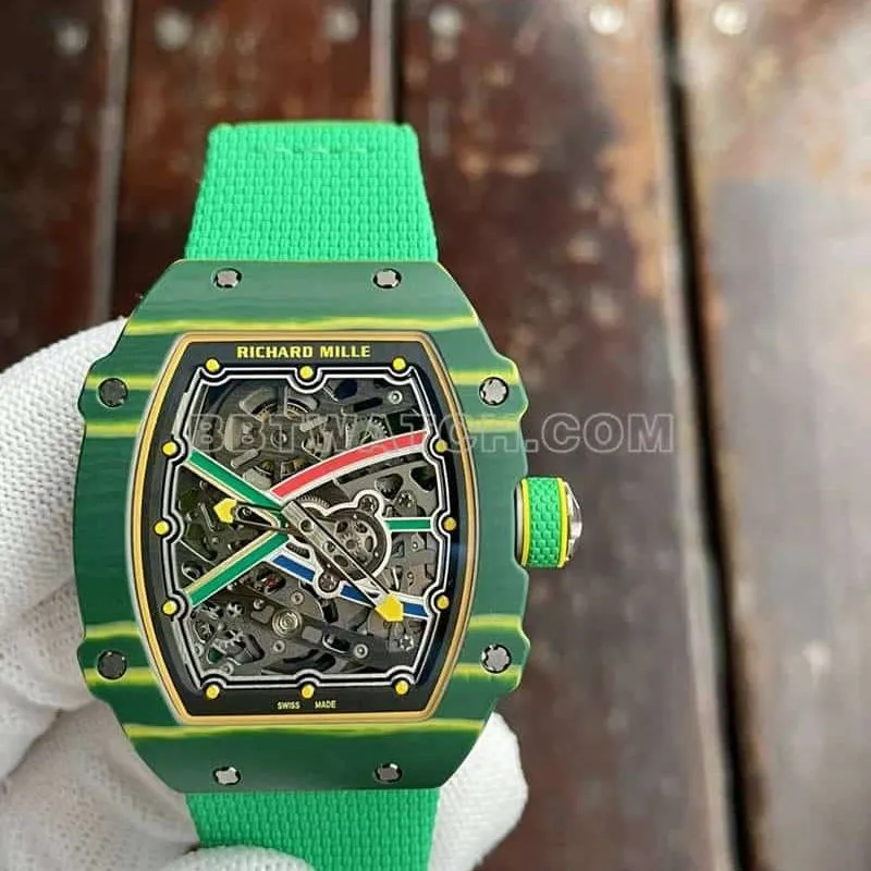 Richard Mille men's top-tier hollow plate green RM67-02braceletlive photos