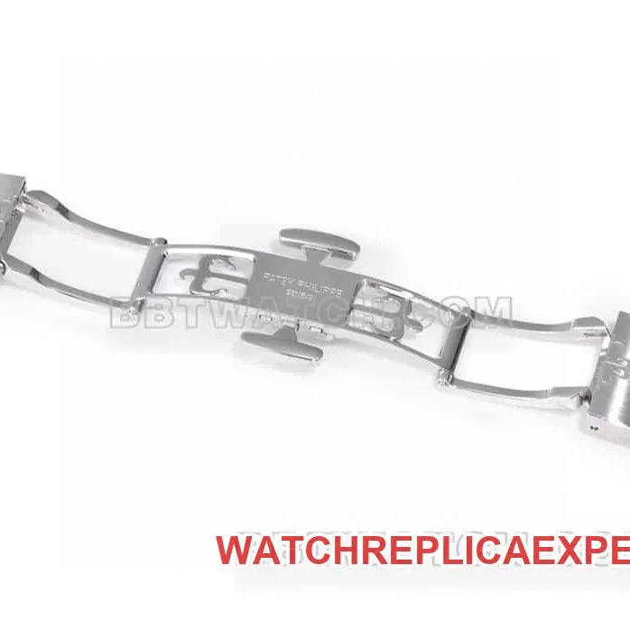 Sporty and elegant top-tier watch P1 factory Patek Philippeblue dial mechanical steel bracelet model 5990side live photo