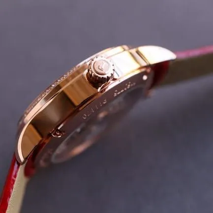 top-tier red complication women's watch Piaget Limelight Stella series side view