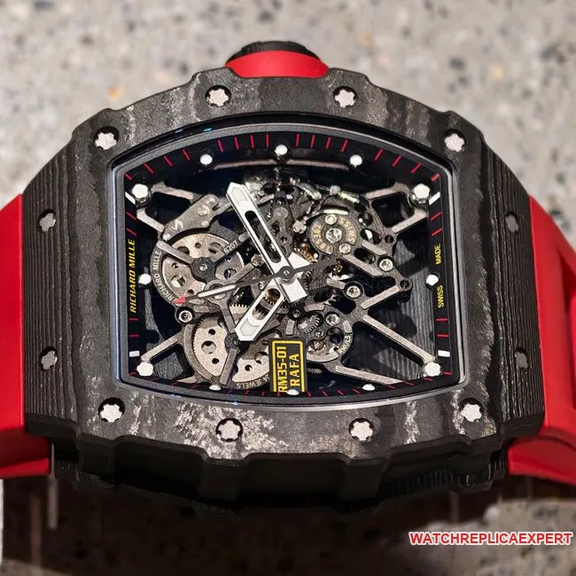 1:1replica watch Richard Mille hollow dialRM35-01braceletlive photos