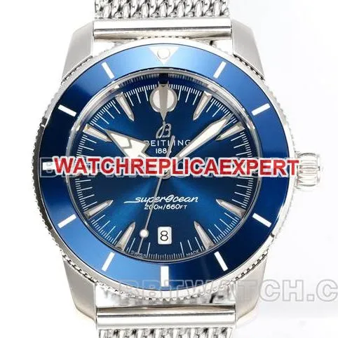 BLS factory 1:1replica watch super ocean culture Breitlingblue dial steel braceletcaseback live photo