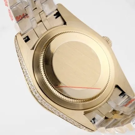 TW factory top-tier replicaRolex men's white dial gold band Datejust series 18k automatic movement watch front view