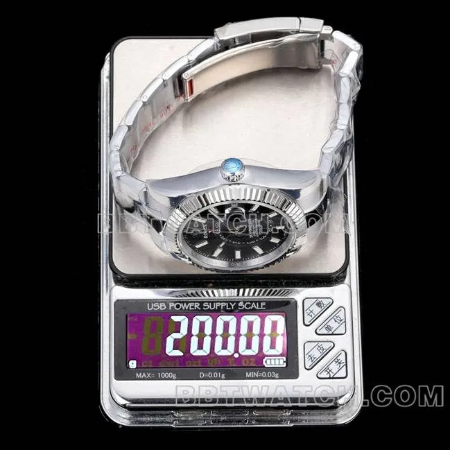 1:1replica watch AR+ factory pilot Rolexblack dial mechanical steel braceletfront live photo