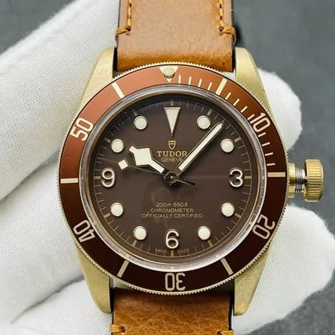 top-tier Tudor Biwan bronze model M79250BA-0001 orange strap watch clasp picture